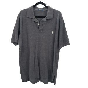 Polo Ralph Lauren Dark Gray Polo Shirt Mens Large Tall LT Pony Logo Short Sleeve